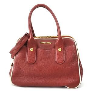 Miu Miu handbag shoulder bag red leather